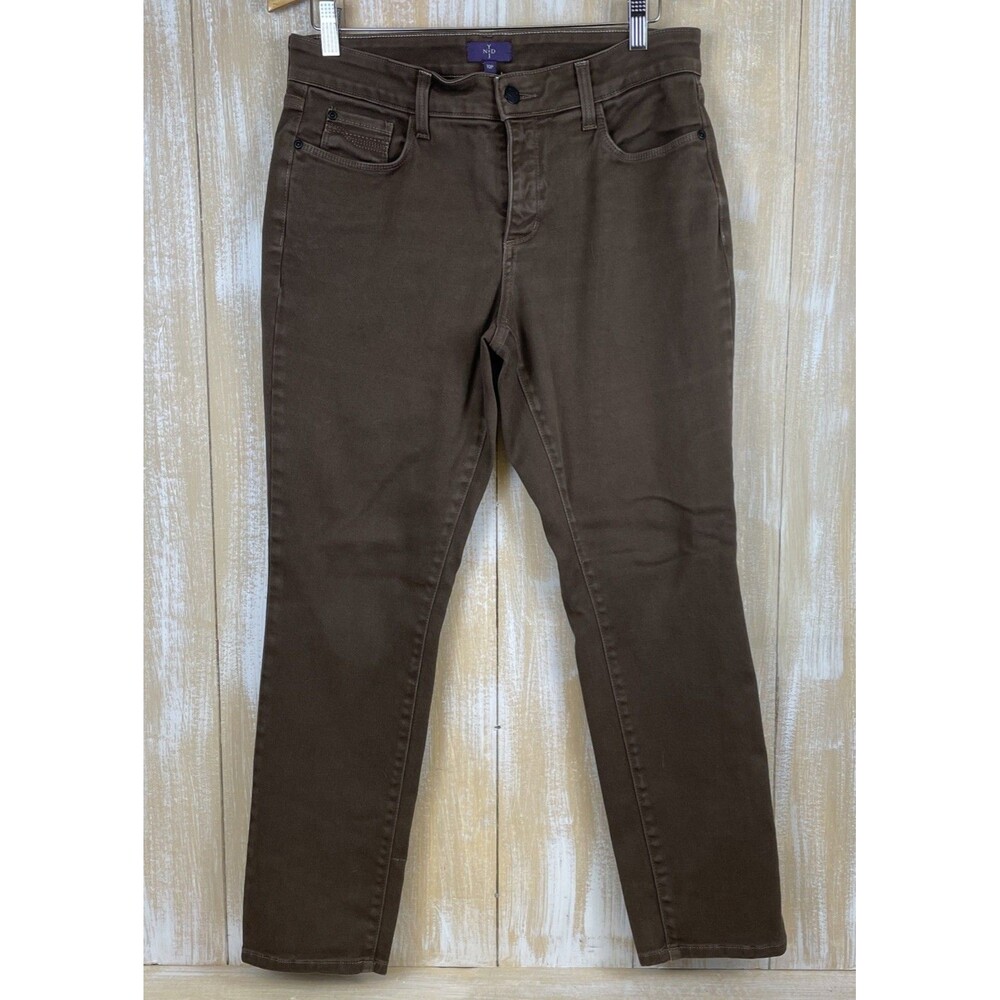 NYDJ Legging Women's Pants Size 10P Brown Soft Lift-Tuck